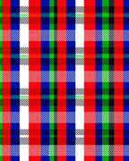 Bold Red Blue Green Plaid Rug