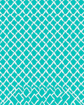 Turquoise White Diamond Lattice Rug