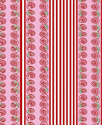 Pink Swirl Candy Striped Layout Rug