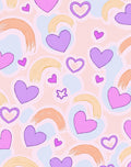 Soft Pastel Hearts Brushstrokes Rug