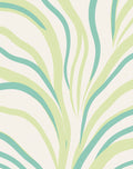 Verdant Mint Curved Lines Rug