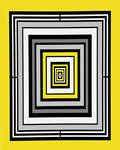 Bold Yellow Square Inlay Rug