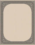 Ornate Black Cream Scroll Border Rug