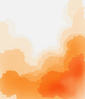 Warm Orange Layered Watercolor Organic Rug