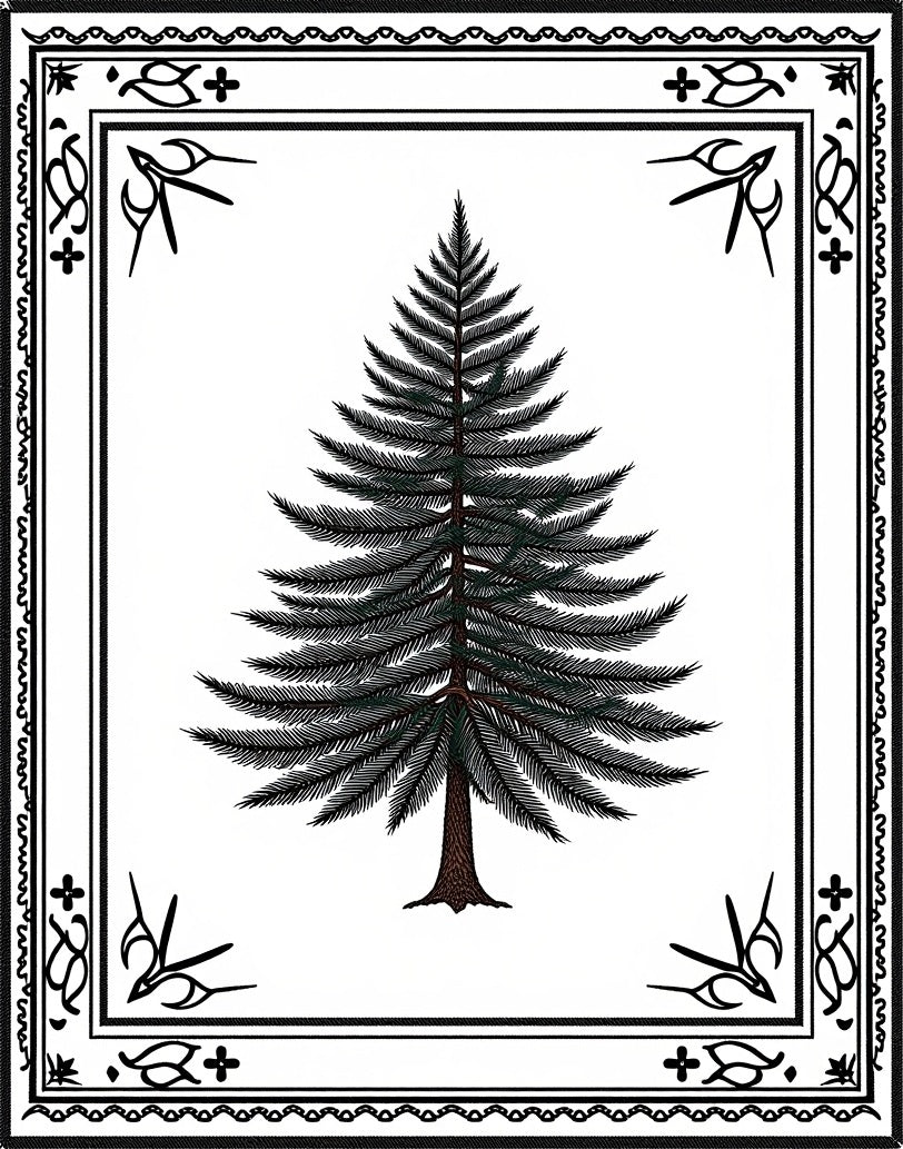 Ponderosa Pine Forest Framed Art Rug