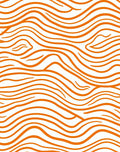 Vibrant Orange Wood Grain Swirl Rug