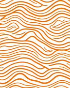Vibrant Orange Wood Grain Swirl Rug