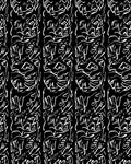 Black White Organic Swirls Rug