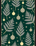 Deep Green Ornate Ornament Foliage Rug