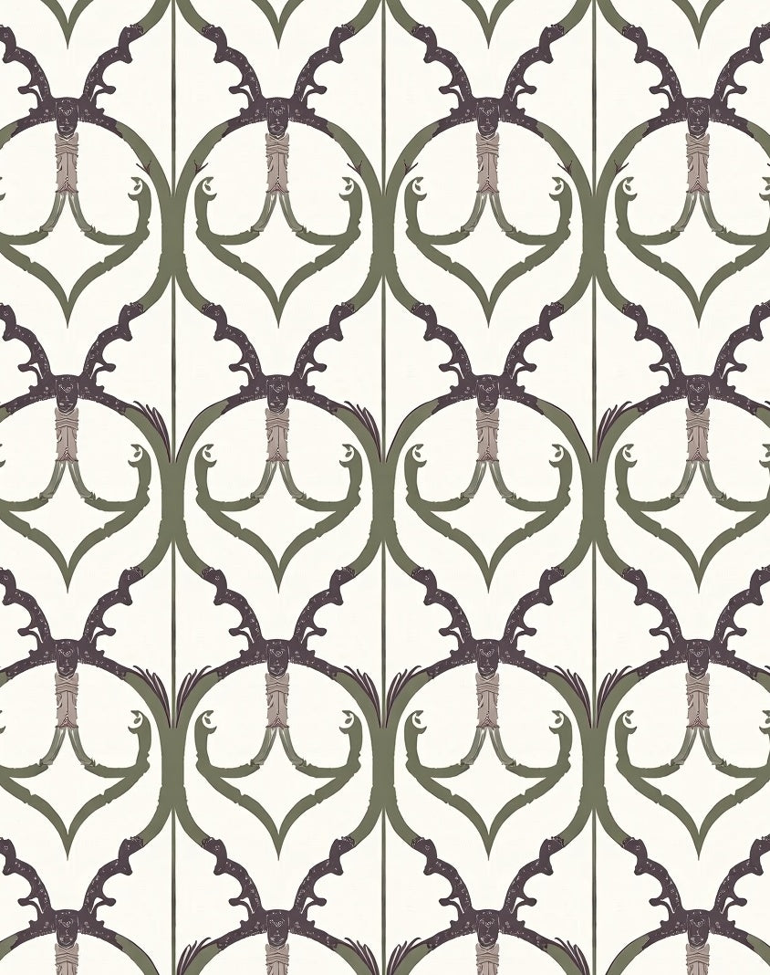 Antique Bronze Arch Scroll Rug