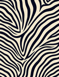 Cream Black Animal Stripes Rug