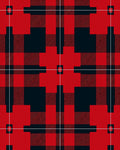 Red Black Buffalo Check Squares Rug
