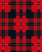 Red Black Buffalo Check Squares Rug