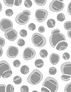 Gray Pebble Scatter Rug