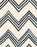Modern Navy Blue Chevron Stripe Rug