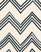 Modern Navy Blue Chevron Stripe Rug