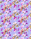 Whimsical Purple Floral Swirl Rug
