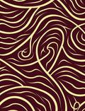 Crimson Cream Swirling Lines Rug