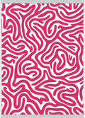 Bold Pink Organic Swirl Rug