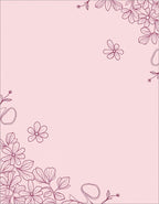 Delicate Pink Floral Scatter Rug