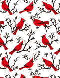 Red Cardinal Birds on Branches Rug