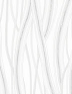 White Abstract Bamboo Grove Rug