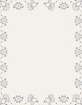 Classic Indigo Floral Border Rug