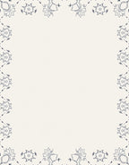 Classic Indigo Floral Border Rug