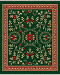 Rich Crimson Berry Vine Garland Rug