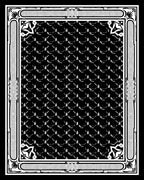 Black White Octagon Geometric Border Rug