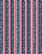 Red White Navy Abstract Stripe Rug