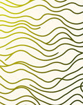 Golden Green Abstract Wavy Lines Rug