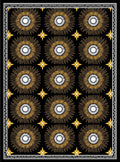Radiant Sunburst Geometric Gold Rug