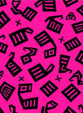 Bold Pink Abstract Shapes Rug