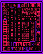 Retro Cybernetic Alphabet Blocks Rug