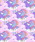 Whimsical Purple Horse Pastel Clouds Rug