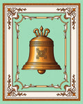 Golden Bell Embossed Vintage Frame Rug
