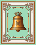 Golden Bell Embossed Vintage Frame Rug