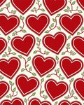 Red Heart Vine Whimsical Garden Rug