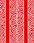 Bold Red Swirl Stripe Rug