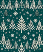 Winter Forest Snowflakes Repeating Pattern Rug