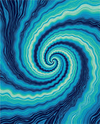 Aqua Swirl Agate Lines Rug
