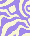 Retro Lilac Yellow Swirl Rug