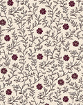 Burgundy Floral Botanical Vine Rug