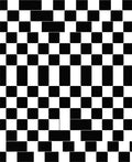 Monochrome Checkerboard Rectangular Grid Rug
