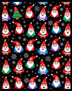 Christmas Gnome And Snowflake Collage Rug