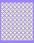 Pale Lilac Geometric Diamond Lattice Rug