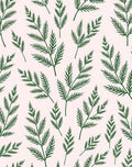Forest Green Fern Frond Repeat Rug