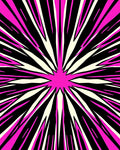 Radiant Pink Burst Geometric Rug