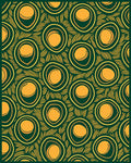 Emerald Golden Eye Feather Medallion Rug